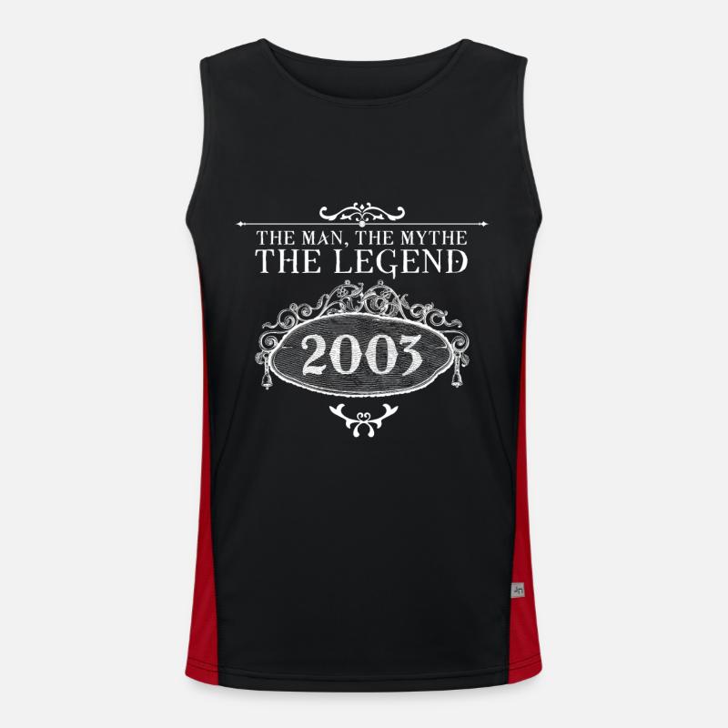 2003 | Vintage Legend seit 2003 Geburtstag Funktionelles Kontrast-Tank Top für Männer 