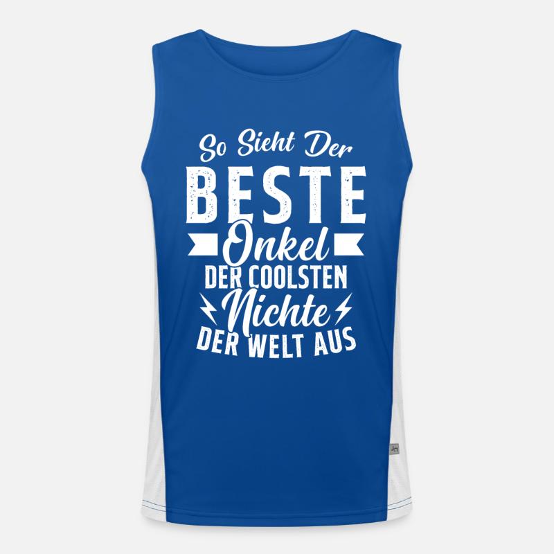 So sieht der beste Onkel der Welt aus Funktionelles Kontrast-Tank Top für Männer 