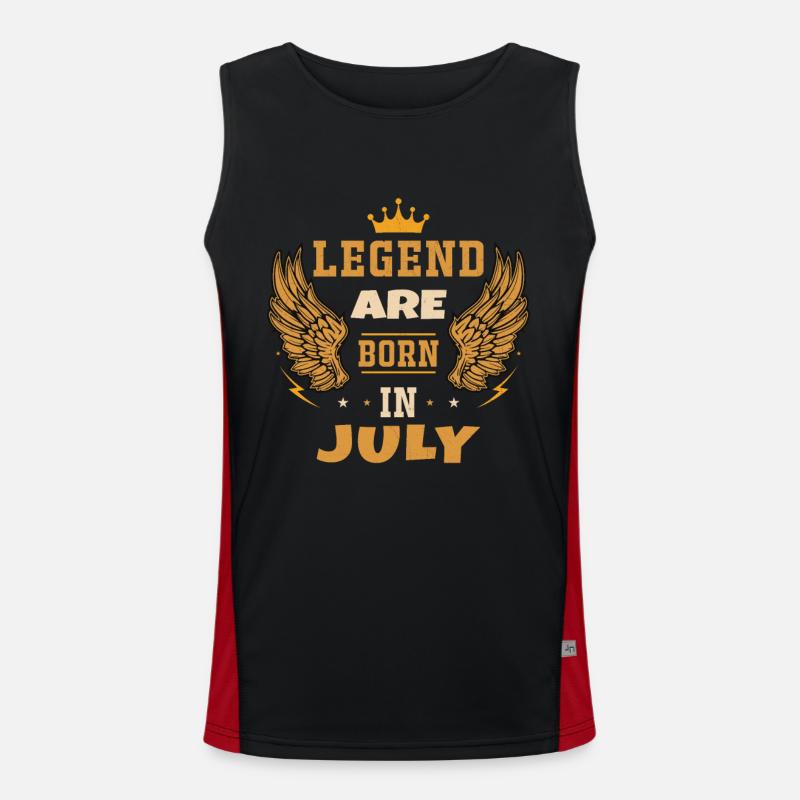 Die im Juli geborene Legende Geburtstagsgeschenk Funktionelles Kontrast-Tank Top für Männer 