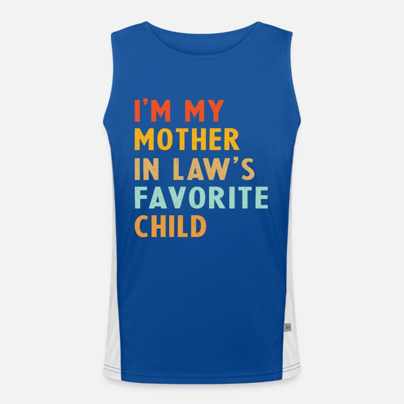 Ich bin das Lieblingskind meiner Schwiegermutter Funktionelles Kontrast-Tank Top für Männer 