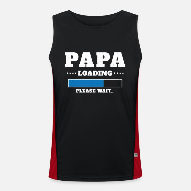 Loading Dad Please wait - Men's Functional Contrast Tank Top - black/red