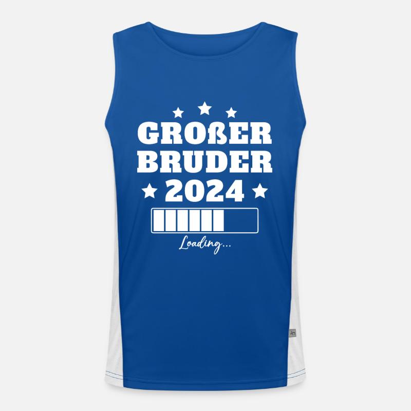 Großer Bruder 2024 Geschenkidee Funktionelles Kontrast-Tank Top für Männer 