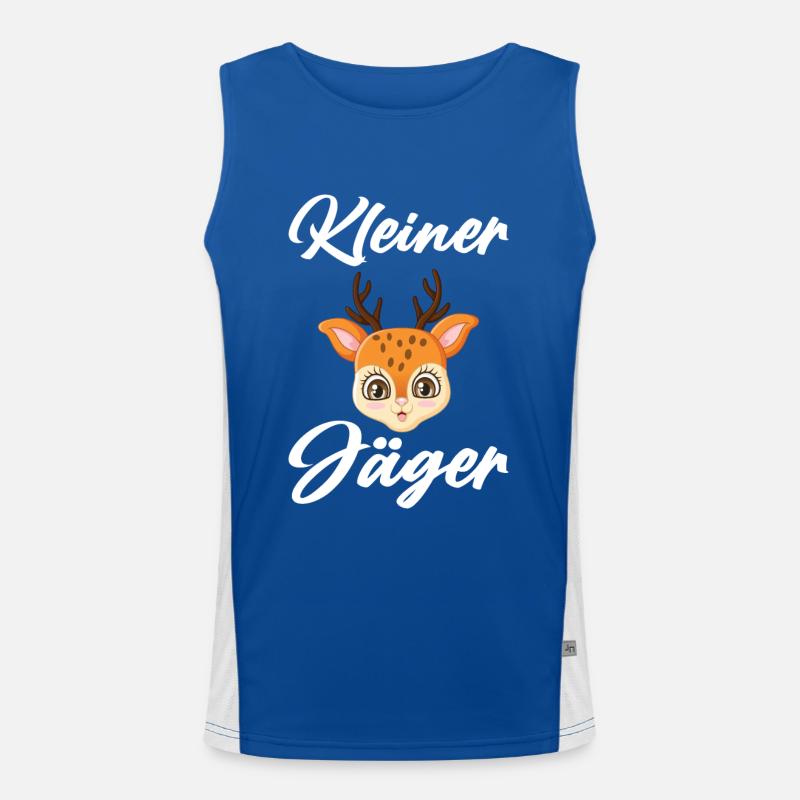 Kleiner Jäger Nachwuchsjäger Jagd Papa Jäger Baby Funktionelles Kontrast-Tank Top für Männer 