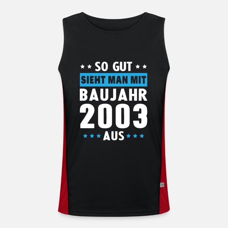 Geschenk Geburtstag 2003 Frau Mann Geschenkidee Funktionelles Kontrast-Tank Top für Männer 