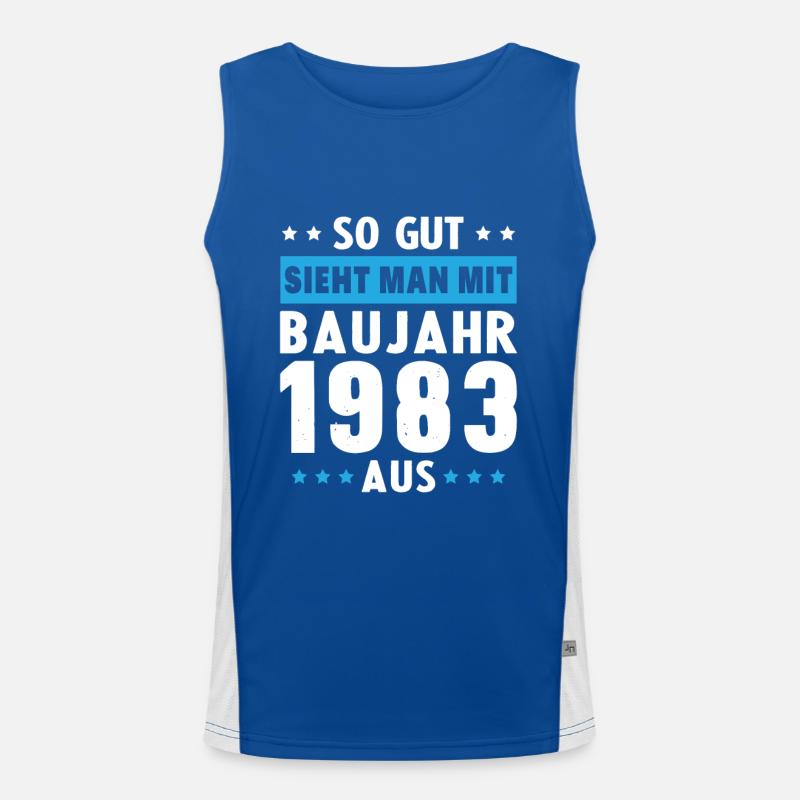 Geschenk Geburtstag 1983 Frau Mann Geschenkidee Funktionelles Kontrast-Tank Top für Männer 