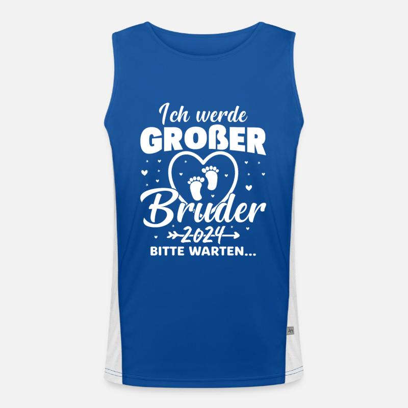 Ich werde Großer Bruder 2024 Funktionelles Kontrast-Tank Top für Männer 