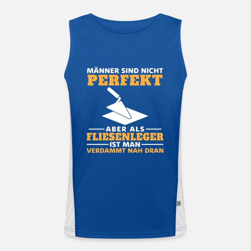 Bodenleger Handwerker Männder Fliesenleger Funktionelles Kontrast-Tank Top für Männer 