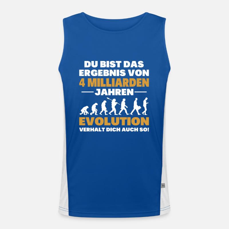 Du bist das Result der Evolution Funktionelles Kontrast-Tank Top für Männer 