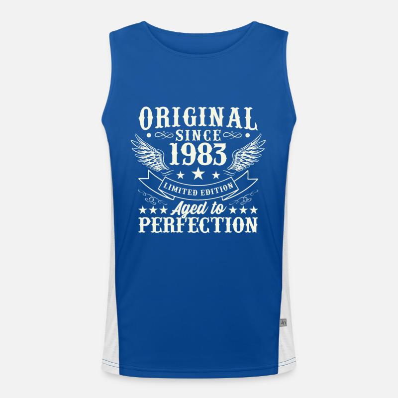 Vintage 1983 Geburtstagsgeschenk Funktionelles Kontrast-Tank Top für Männer 