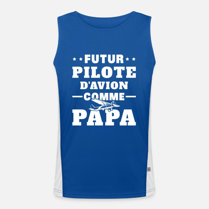 Futur Pilote d'avion comme Papa Débardeur respirant contrasté Homme 