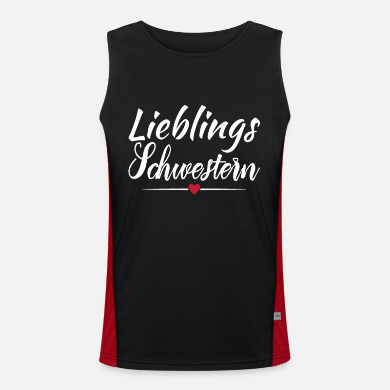 Lieblingsschwester Geschenk Geschenkidee Schwester Funktionelles Kontrast-Tank Top für Männer 