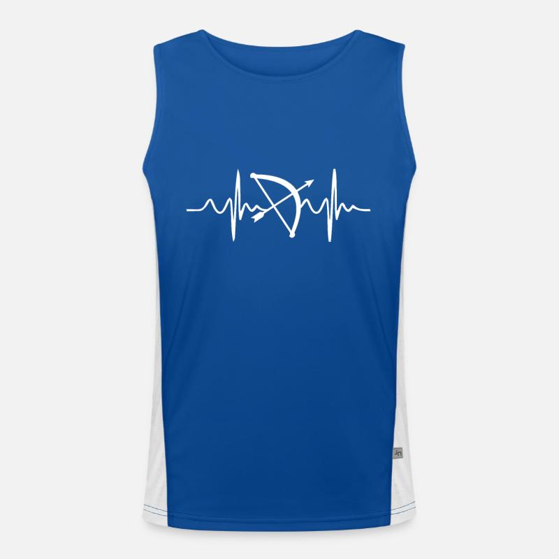 Herzfrequenz beim Bogenschießen Funktionelles Kontrast-Tank Top für Männer 