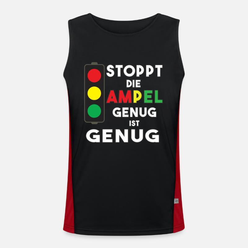 Stop the traffic lights - enough is enough Men's Functional Contrast Tank Top 