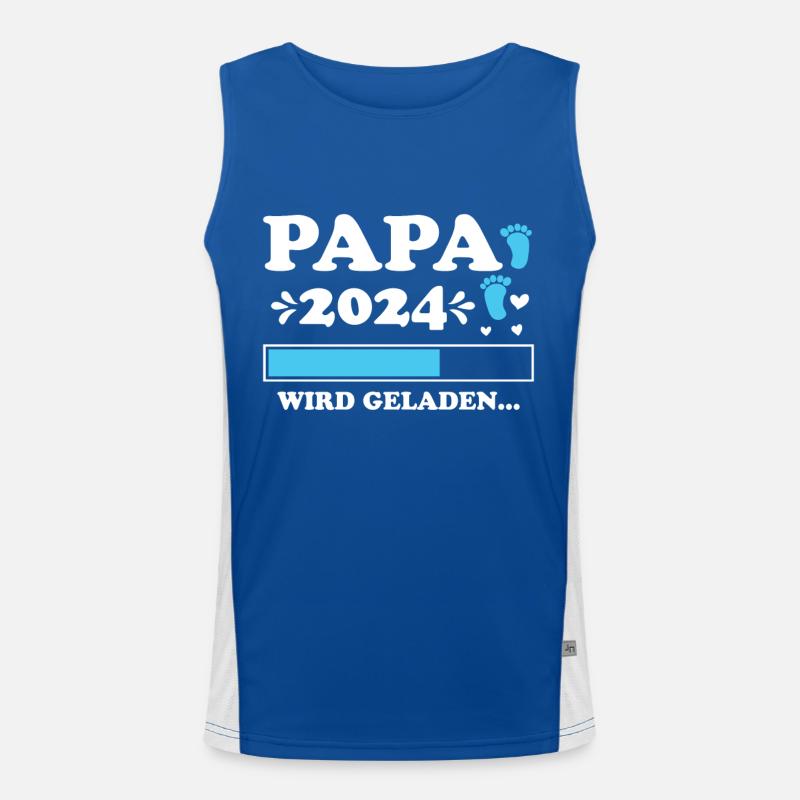 Vater 2024 Werdender Papa Loading 2024 Funktionelles Kontrast-Tank Top für Männer 