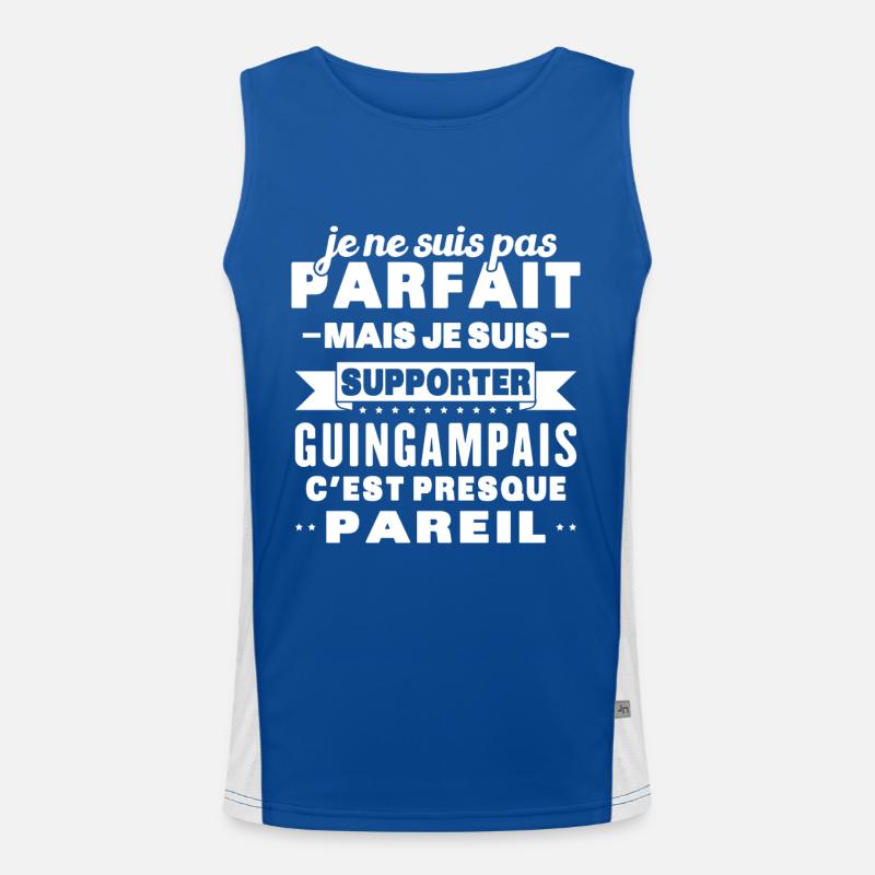 Nicht perfekt, aber ich bin ein Guingamp-Fan Funktionelles Kontrast-Tank Top für Männer 