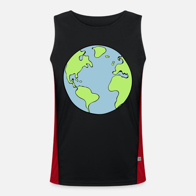 Erde Funktionelles Kontrast-Tank Top für Männer 