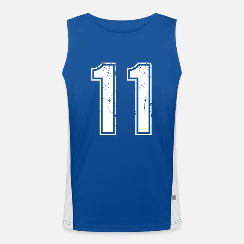 Maillot rétro 11 ans numéro 11 T-hirt numéro Débardeur respirant contrasté Homme 