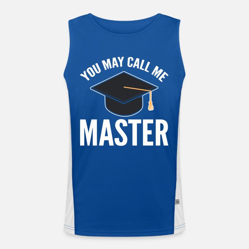 Master Studium Abschlussfeier Funktionelles Kontrast-Tank Top für Männer 