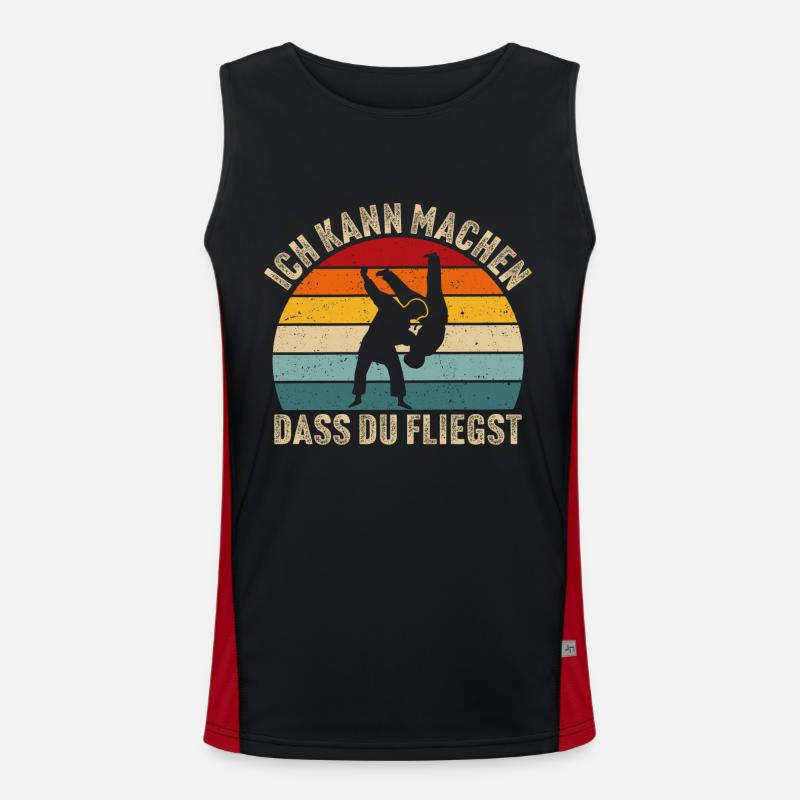Ich kann machen dass du fliegst Judoka Judo Funktionelles Kontrast-Tank Top für Männer 