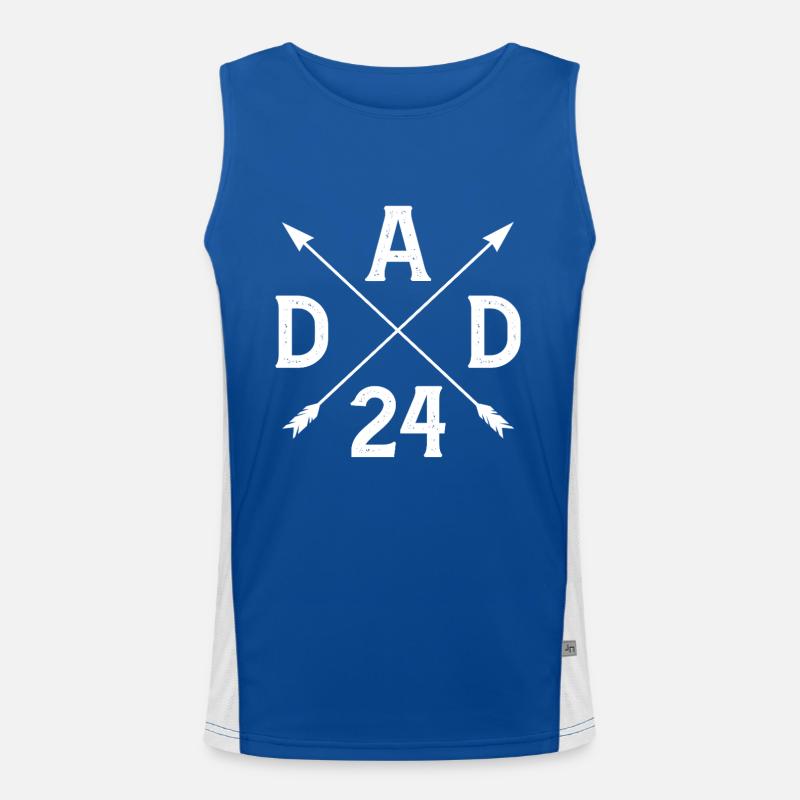 Dad 24 Father Baby Dad 2024 Men's Functional Contrast Tank Top 