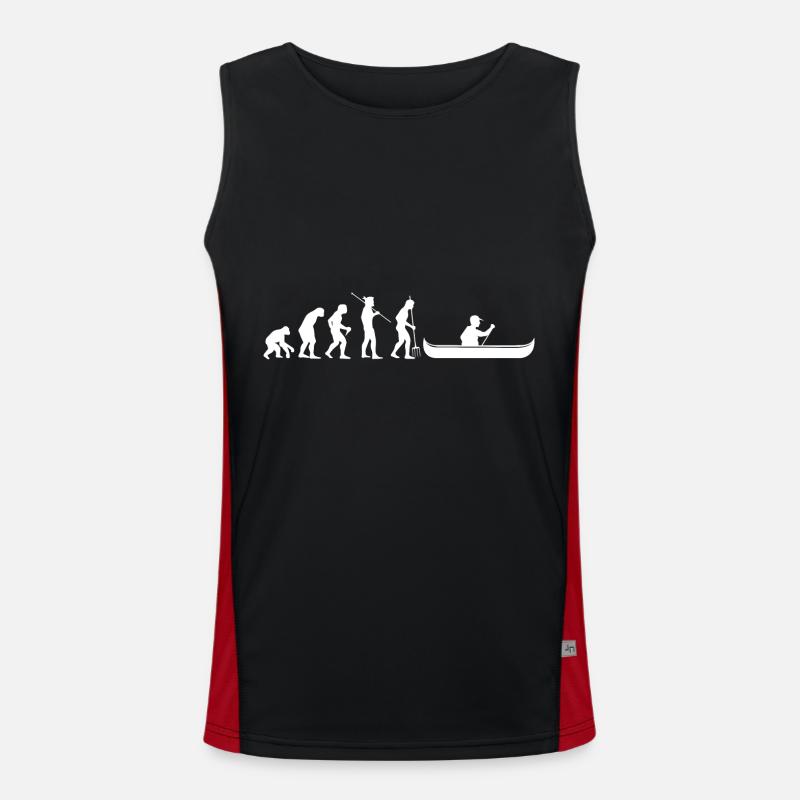 Evolution Canoe Canoe Canou Conduite - Idée cadeau Débardeur respirant contrasté Homme 
