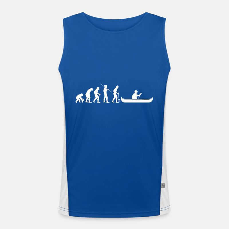 Evolution Canoe Canoe Canoeing - Gift Idea Men's Functional Contrast Tank Top 