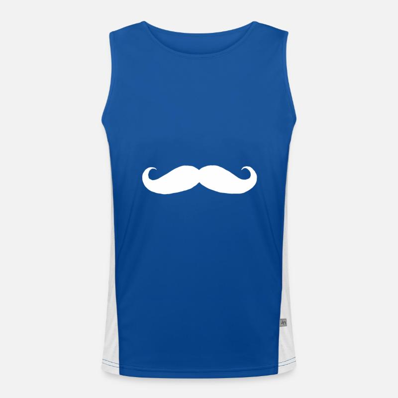 Schnauzer Geschenk Schnurrbart Bart beard style Funktionelles Kontrast-Tank Top für Männer 