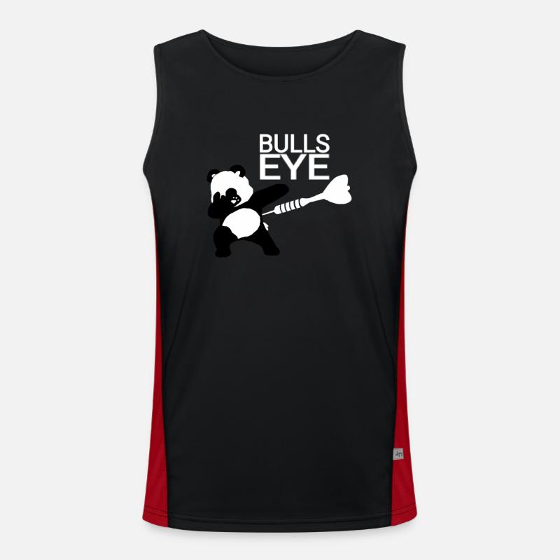 Panda Fléchettes de panda-pybaby Fléchettes Fléchettes Bullseye Débardeur respirant contrasté Homme 