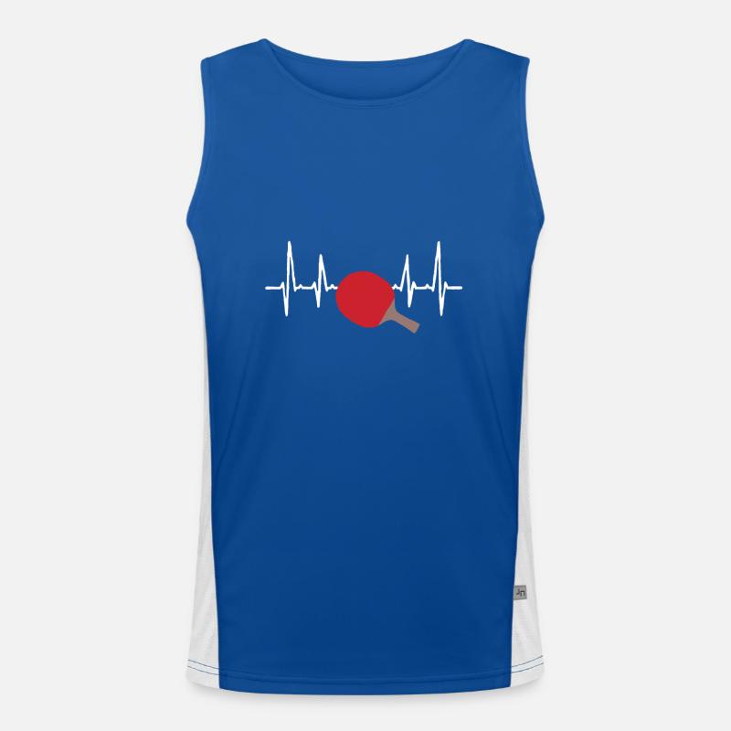 Table tennis heartbeat Men's Functional Contrast Tank Top 