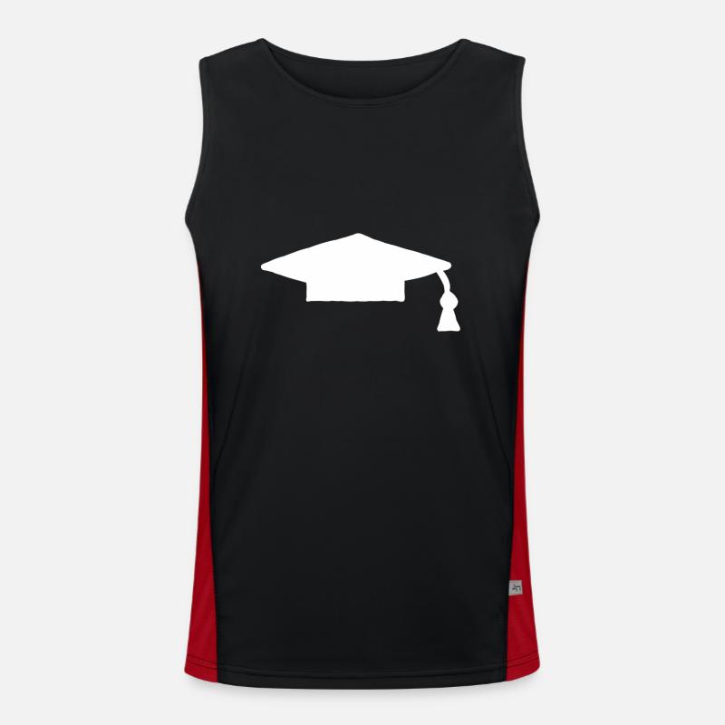Schulabschluss Abitur Diplom Master Bachelor Funktionelles Kontrast-Tank Top für Männer 
