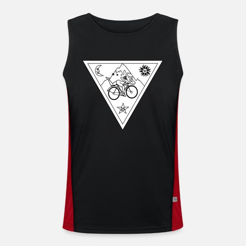 Albert Hofmann LSD Triangle Noir & Blanc Débardeur respirant contrasté Homme 