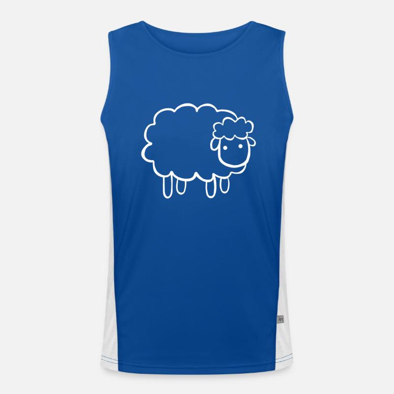 Schaf Geschenk Tier Schäfchen Bauernhof Schäfer Funktionelles Kontrast-Tank Top für Männer 