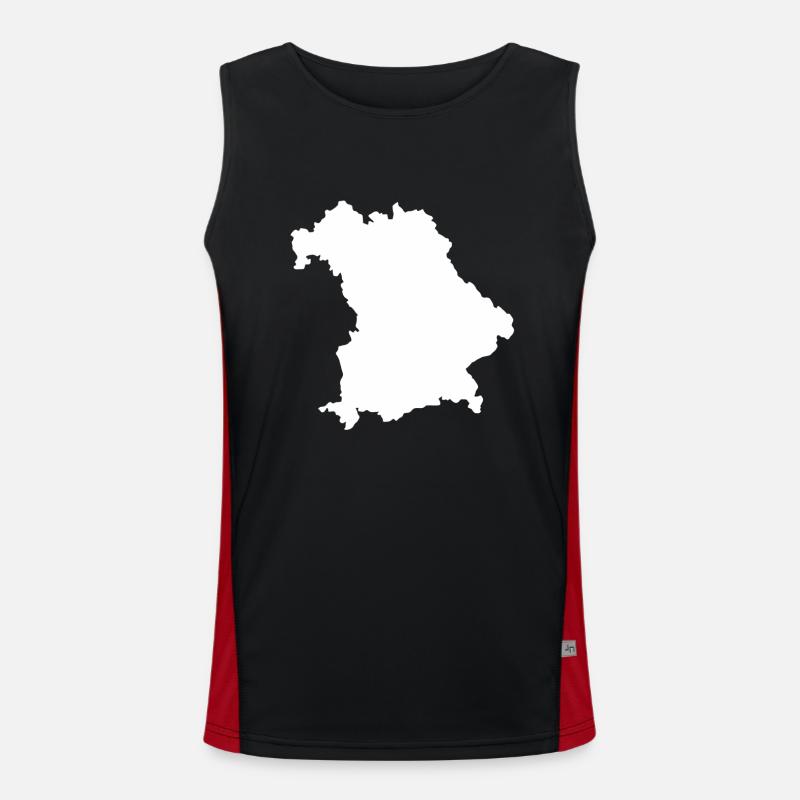 Bayern Umriss Stolzer Bayer Geschenk Deutschland Funktionelles Kontrast-Tank Top für Männer 