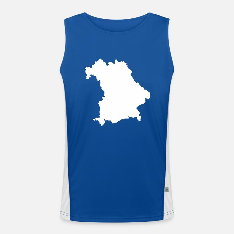 Bavaria outline Proud Bayer Gift Germany Men's Functional Contrast Tank Top 