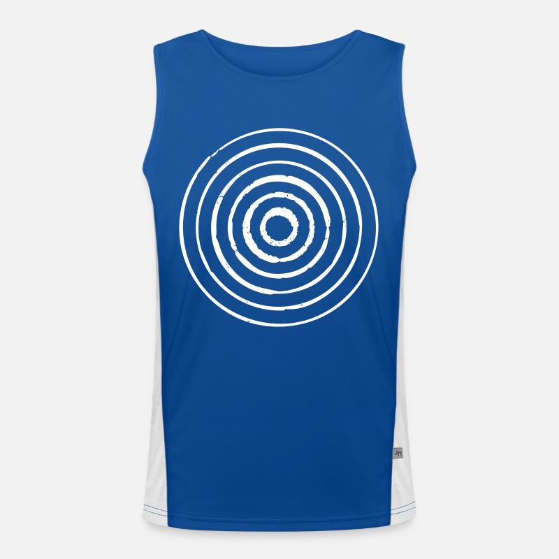 Vintage Vector Kreise Funktionelles Kontrast-Tank Top für Männer 