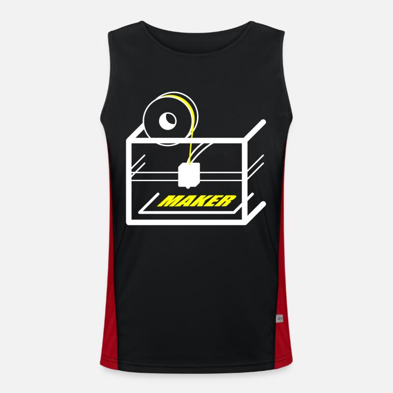 3D Drucker Design für Maker Funktionelles Kontrast-Tank Top für Männer 
