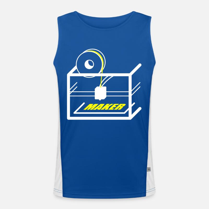 3D printer design for makers Men's Functional Contrast Tank Top 