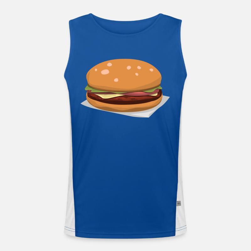 Leckerer Hamburger Funktionelles Kontrast-Tank Top für Männer 