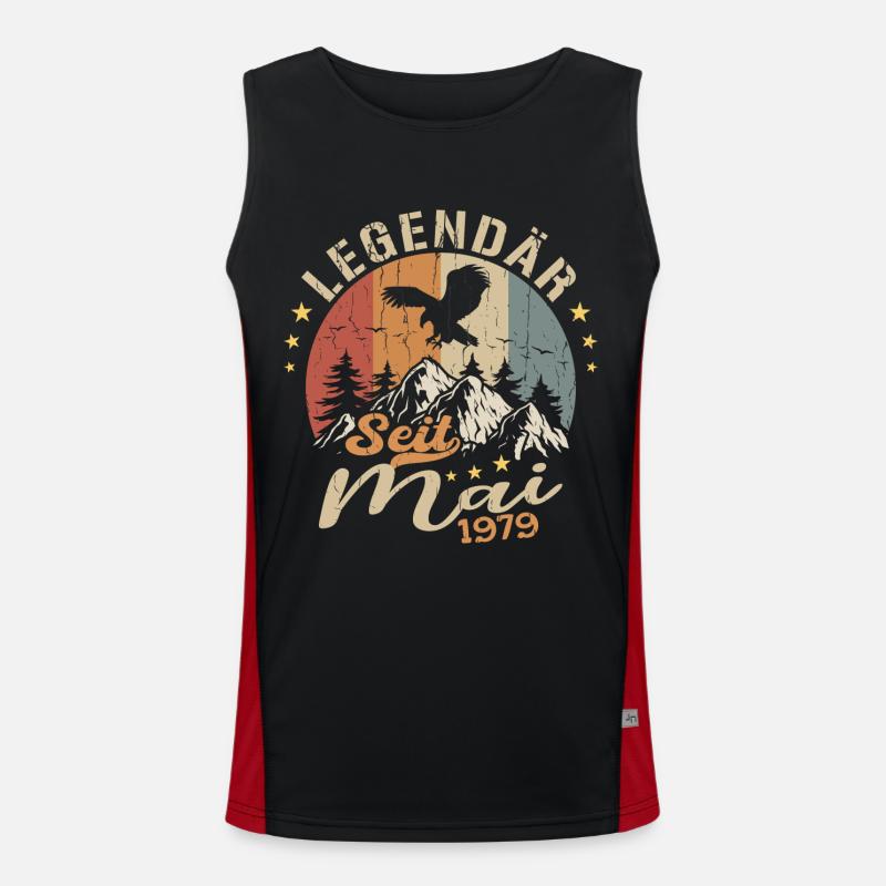 May 1979 Born in May 1979 Jubilee Men's Functional Contrast Tank Top 