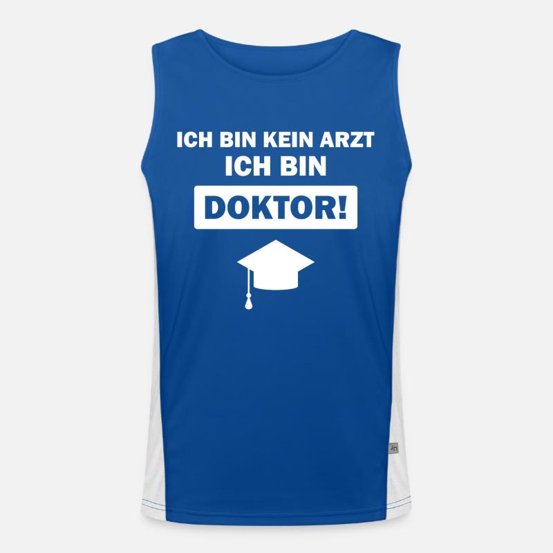 Ich bin kein Arzt ich bin Doktor - Doktor Geschenk Funktionelles Kontrast-Tank Top für Männer 