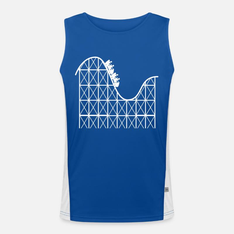 Roller coaster engineer Men's Functional Contrast Tank Top 