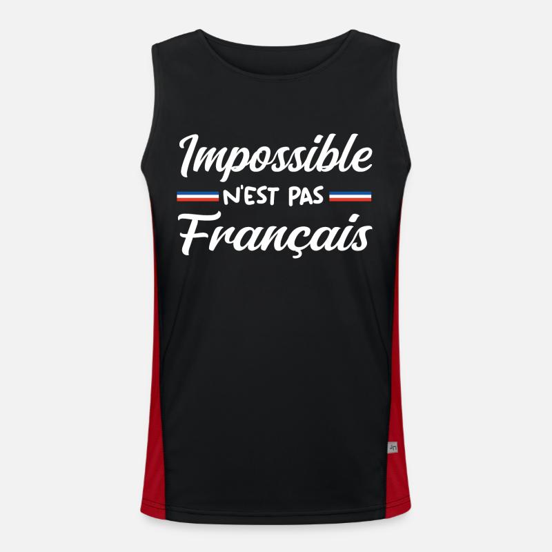 Impossible n est pas francais Débardeur respirant contrasté Homme 