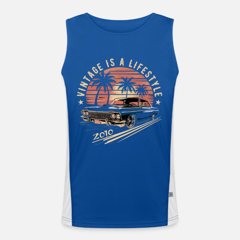 Vintage 2010 Retro Oldtimer Legendär seit 2010 Funktionelles Kontrast-Tank Top für Männer 