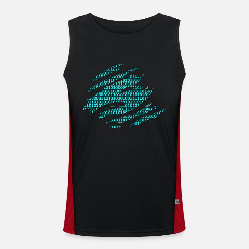 Binary numbers matrix Men's Functional Contrast Tank Top 