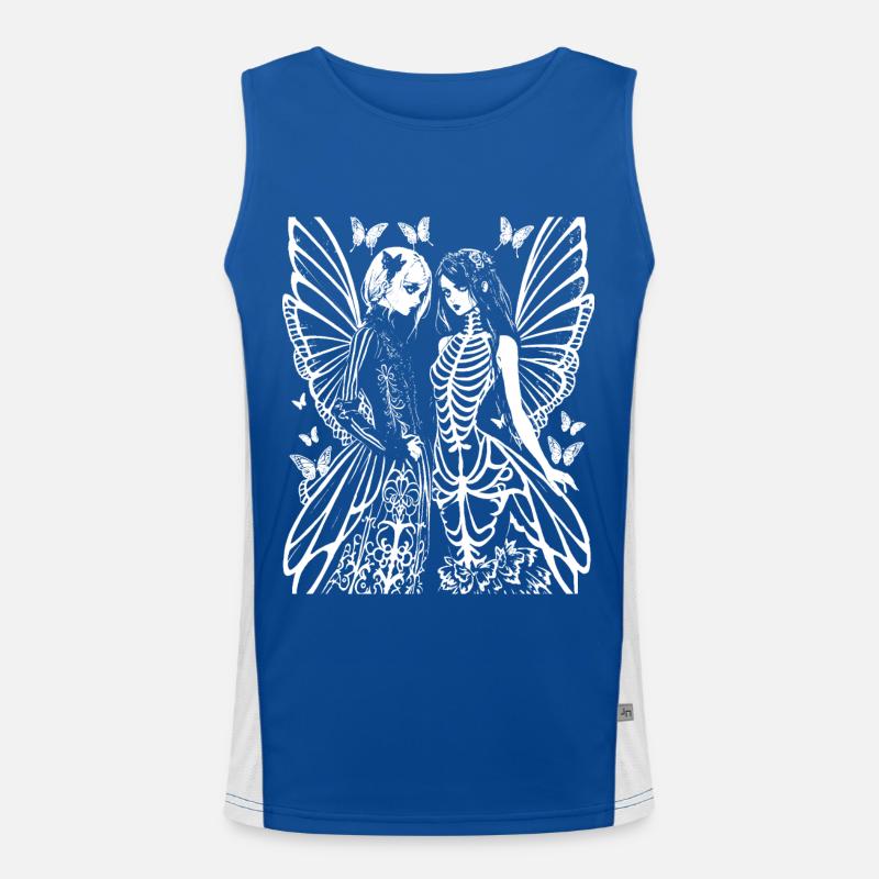 Fairycore Ästhetik Skelett Fee Goth Gothic G Funktionelles Kontrast-Tank Top für Männer 
