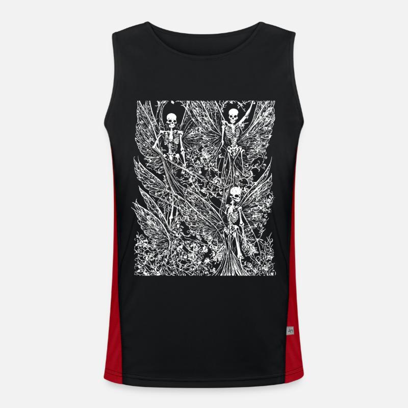 Fairycore Esthétique Squelette Fée Goth Gothique G Débardeur respirant contrasté Homme 