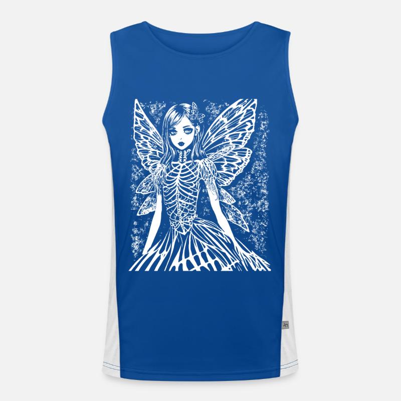 Fairycore Ästhetik Skelett Fee Goth Grunge G Funktionelles Kontrast-Tank Top für Männer 