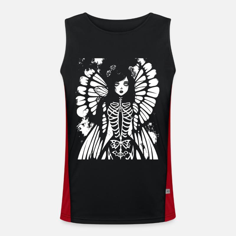 Fairycore Esthétique Squelette Fée Goth Gothique G Débardeur respirant contrasté Homme 