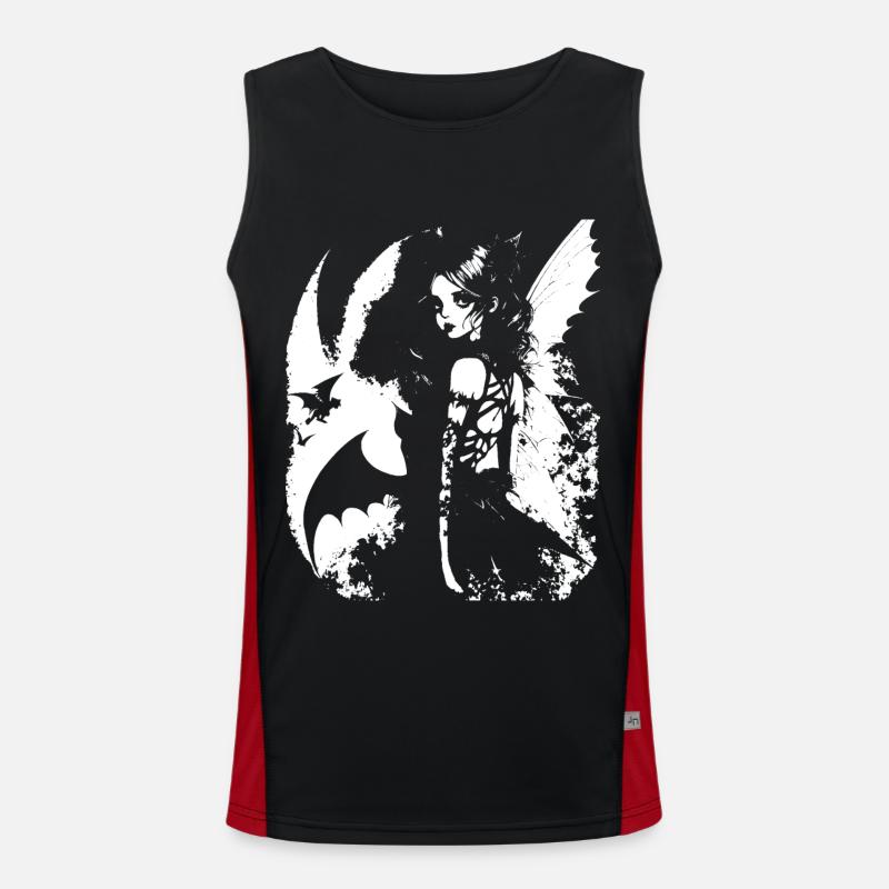 Fairycore Esthétique Squelette Fée Goth Gothique G Débardeur respirant contrasté Homme 