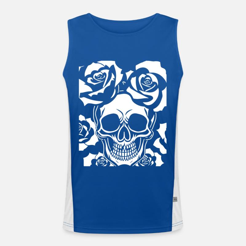 Horror Schädel Schädel Kunst Schädel Gothic Heavy Metal Funktionelles Kontrast-Tank Top für Männer 
